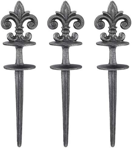 3 Pcs Decorative Hose Guide Stakes with Fleur de Lis Design by TICKCACY-EnrichYourLife
