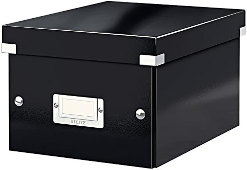 Leitz A5 Storage Box, Click and Store Range 60430001 - Small, Black Storage Box A5 by Leitz