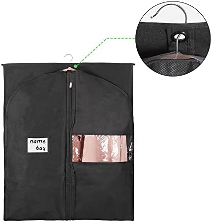 KEEGH 60 in Garment Bags for Hanging Clothes (Set of 10) Black - Image 5