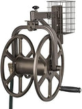 Liberty GARDEN 712 Single Arm Navigator Multi-Directional Garden Hose Reel, Holds 125-Feet of, 5/8-Inch, Bronze by LibertyGardenProducts