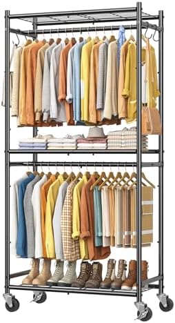 Simple Trending Clothes Rack, Clothing Rack, Portable Closet, Black by SimpleTrending