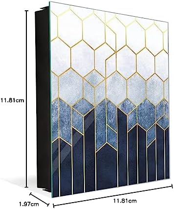 Concept Crystal 50 Keys Cabinet with Decorative Front Panel and Glass White Board KN06: Textures and Tiles 2 Series - Image 3