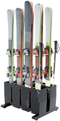 TOCRETOARE Ski Storage Rack for Garage, 8 Pair Heavy Duty Steel Freestanding Ski Storage Organizer, Indoor Ski Holder Racks for Home and Garage Storage by TOCRETOARE
