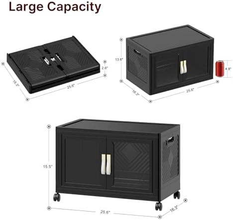 UAMFURI Stackable Storage Bins with Lids, 120QT Extra Large Storage Cabinet - Image 2