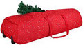 Surblue Christmas Tree Storage Bag - Fits Up to 6 ft. Tall Artificial Disassembled Trees, Durable Handles & Sleek Dual Zipper - Premium Large Holiday Xmas Bag Made of Tear Proof 600D Oxford (Red) by SURBLUE