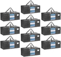 VENO Heavy Duty Moving Bags, Storage Bags, Clear Window, Gray, 10 Pack by Veno