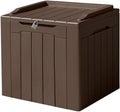 Devoko 31 Gallon Waterproof Outdoor Storage Box Resin Deck Box Lockable and UV Resistant for Patio Furniture,Garden Tools (Brown) by DEVOKO