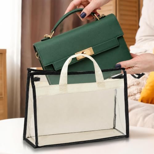 16 Pack Clear Dust Bags for Handbags, 4 Sizes Purse Dust Bags for Storage with Zipper and Handle, Purse Storage Bags for Handbag Storage, Closet Organization - Image 6