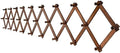 SKOLOO Accordion Wall Hanger with 28 Hooks, Modern Expandable Coat Rack Hat Rack for Wall, Solid Wooden, Walnut Color by SKOLOO