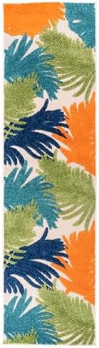 Rugshop Lucca Indoor/Outdoor Contemporary Patio Runner Rug Multi 2'7" x 12' - Image 2