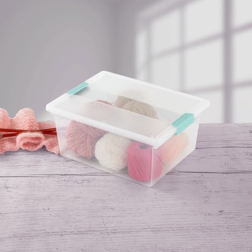 Sterilite Clip Box, Stackable Clear Plastic Bins- Deep, 8-Pack - Image 5