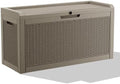 Vixzen 70 Gallon Deck Boxes Outdoor Waterproof, Lockable Resin Storage Box with lid for Furniture Cushions, Weatherproof Containers Outside Storage Boxes for Garden Patio Pool Tools(Grey, 70 Gallon) by Vixzen