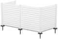 Kozyard 50" W x 48" H Outdoor Privacy Screen with Aluminum Posts, Air Conditioner Fence Panels, Pool Equipment Enclosure, Trash Can Screen Fence Kit for Outside Backyard Patio (White/4Panels) by Kozyard