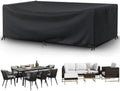 Outdoor Patio Furniture Covers Waterproof 104" L x 64" W x 40" H Rectangular Outdoor Table and Chair Set Cover 600D Wind Dust Proof Anti-UV Durable Patio Sectional Couch Cover 260x160x100cm by Ziewee