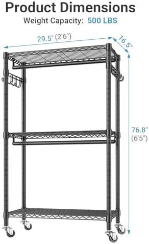 VIPEK R2C Medium Portable Closets for Hanging Clothes Covered Garment Rack - Image 5