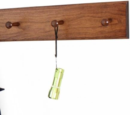 Cherry Shaker Peg Rack 4.5" Extra Wide (Mahogany, 35" x 4.5" with 6 pegs) - Image 3