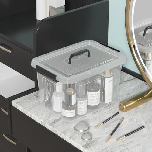 12 Quart Plastic Storage Boxes, Clear Latch Storage Bins, 6-Pack - Image 6
