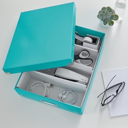 Leitz Organiser Box, Click and Store Range 60580051 - Medium, Ice Blue - Image 2