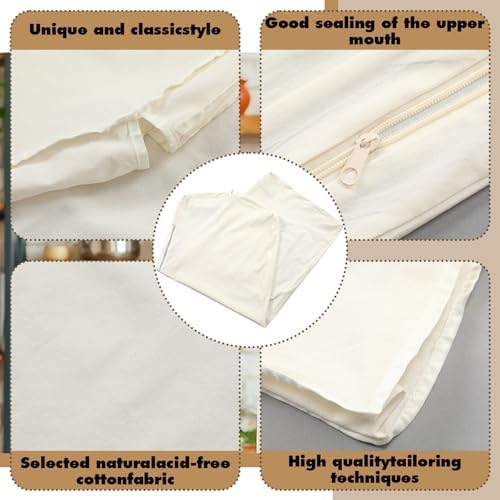 Aliceset 3 Pcs Pure Cotton Garment Storage Bag for Hanging Clothes - Image 3