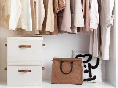 StorageWorks Fabric Storage Bins with Lids, Closet Storage Bins - Image 4