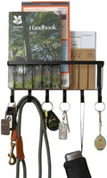 simplywire – Letter and Key Holder - Wall Mounted – 6 Hooks - Matt Black by simplywire