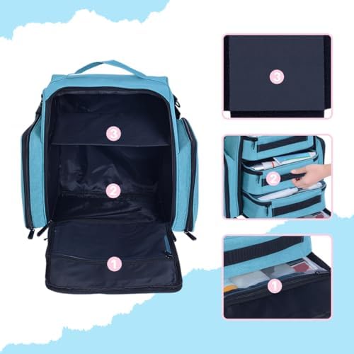 Large Makeup Bag Organizer with 3 Inner Removable Pouches,Green - Image 5