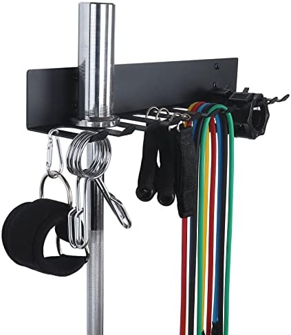 Gym Storage Rack Resistance Band Rack Wall Mount Barbell Rack Heavy Duty Home Gym Storage Rack for Gym Equipment, Exercise Bands, Lifting Belts and Jump Ropes, Gym Accessories by Topsair