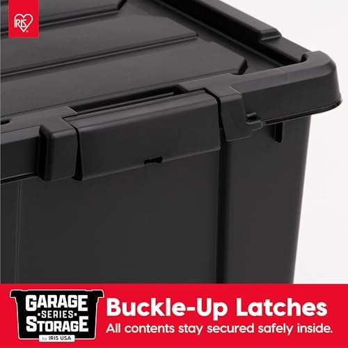 IRIS USA 6-Pack 5 Gal Heavy Duty Lockable Storage Totes with lids, Black - Image 5