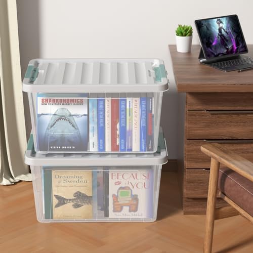 Readsky 36 Quart Plastic Clear Storage Bins with Lids, Large Latch Boxes, 4-Pack - Image 5