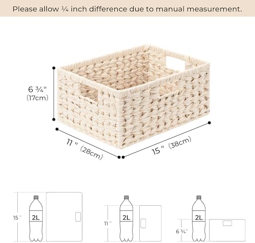 GRANNY SAYS Wicker Storage Baskets for Shelves, Waterproof Basket, 1-Pack - Image 2