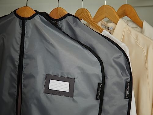 Covermates Garment Bag Set for Closet Storage and Travel, 24"W x 64"L, Grey - Image 7