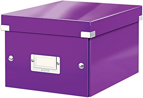 Leitz A5 Storage Box, Click and Store Range 60430001 - Small, Purple Storage Box A5 by Leitz