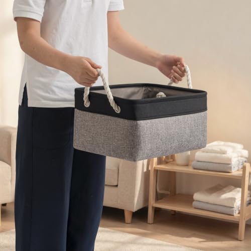 13.8x9.8x6.7 Inch Fabric Small Storage Bins with Handles 6 Pack - Image 5