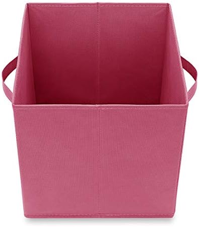 Casafield Set of 12 Collapsible Fabric Cube Storage Bins, Hot Pink - 11" Foldable Cloth Baskets for Shelves, Cubby Organizers & More - Image 4