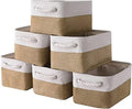 Small Baskets for Organizing, [6 PCS] Collapsible Storage Baskets for Shelves, Storage Bins Boxes Cubes for Clothes Books by Sacyic