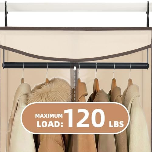STORAGE MANIAC Garment Bags for Hanging Clothes, 57-Inch, Beige, 2-Pack - Image 3
