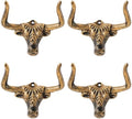 Cowboy Hat Hooks for Wall Entryway Animal Key Hook 4 Pack Cast Iron Hats Holder Closet Living Room Vintage Western Decor by Ausing