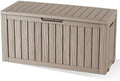 Vixzen 90 Gallon Deck Boxes Outdoor Waterproof, Lockable Resin Storage Box with lid for Furniture Cushions, Weatherproof Containers Outside Storage Boxes for Garden Patio Pool Tools(Grey, 90 Gallon) by Vixzen