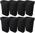 BSTKEY 23 Gallon Stretch Spandex Trash Can Cover, 8 Pack Outdoor Fitted Waste Container Cover Rectangular Garbage Can Covers for Wedding Party Commercial Fundraiser Decor, Without Trash Can (Black) by BSTKEY