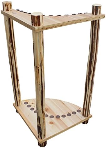 Corner Log 12 Fishing Rod Rack, Rustic - Image 5