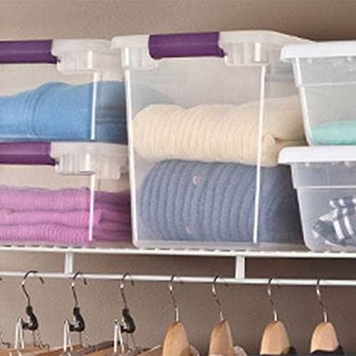 Sterilite 6 Pack of 27 Quart Container Totes and 12 Pack of 6 Quart Container Totes Stackable Plastic Storage Bins for Home Organization, Clear - Image 6