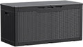 Devoko 100 Gallon Waterproof Resin Deck Box, Large Outdoor Storage Box by DEVOKO