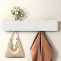 Wall Mounted Coat Rack with Shelf, Wooden Entryway Organizer with Hidden Metal Hooks for Hanging Coats Bags Keys, Modern Floating Shelf for Hallway Bathroom by VERASCOT