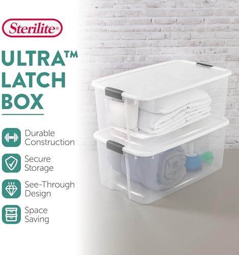 Sterilite Ultra Latch Box with Lids for Home and Office, 116 Quart, 4-Pack - Image 2