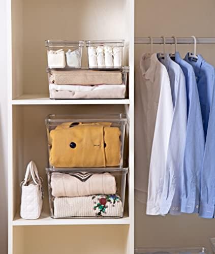 Storage Bin Organizer | Storage Organizing Container (Lid Not Included), 17 Liter, Set of 4, Clear - Image 5