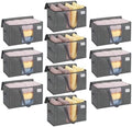 VENO Moving Bags, Wide Open Top, Clear Window, Gray, 10 Pack by Veno