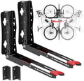 Urban Deco Swivel Bike Wall Mount,Adjustable Bike Hanger,Space Saving Bike Rack Garage,Easy to Load and Unload Bike Rack Wall Mount Can Hold Up to 77 lbs (Black+red 2PK) by UrbanDeco