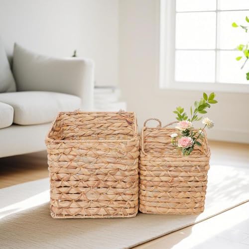 2-Tier Hanging Wall Basket, Water Hyacinth Over Door Storage - Image 5