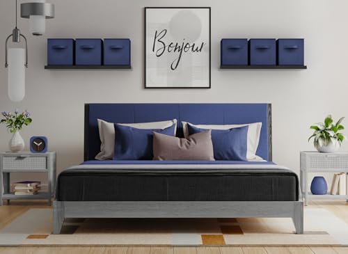 Sorbus Fabric Storage Cubes, 6-Pack Foldable Bins (13 Inch, Navy Blue) - Image 3