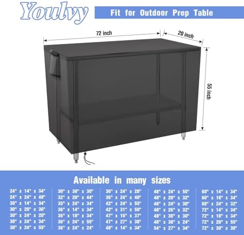Outdoor Prep Table Cover/Stainless Steel Table Cover, 72x20x55 Inch - Image 3